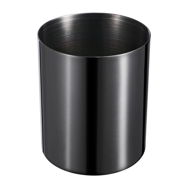 Imslery Black Round Stainless Steel 304 Pen Holder, Desk Pencil Organizer, Makeup Brush Storage, Kitchen Cutlery Holder, Multi-Purpose Office and Home Accessory