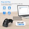 Eyoyo Handheld USB 2D Barcode Scanner, Wired Automatic QR Code Scanner PDF417 Data Matrix Bar Code Reader with Long USB Cable for Mobile Payment, Convenience Store, Supermarket, Warehouse