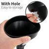 Wide Mouth Oil Funnel with Flexible Extension Nozzle Hose with Handle Mesh Screen Filter for Cars Motorcycles Engine Oil Kerosene Gasoline Gas Fuel Diesel Water Fluid Coolant Liquid Black 1PC (1)