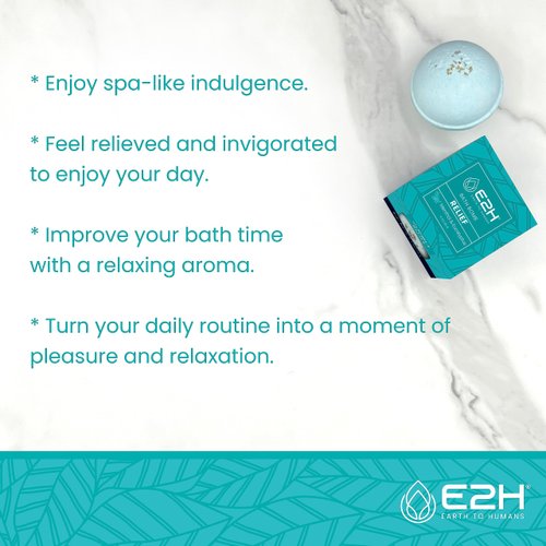 E2H Relief Bath Bomb - Menthol & Eucalyptus Scent