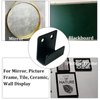 M MIMHOOY 12 Pcs Wall Mount Hanger Bracket, Mirror Hanger Brackets, Wall Hanger for Mirrors, Picture Frame, Tile, Ceramic, Wall Display (Small Size, Black)