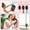 Nuenen 3 Pieces Mini Detangler Hair Brushes Small Wet Dry Hair Brush Travel Detangling Brushes Soft Bristles Pocket Child Hairbrush for Kids Women Girls for Most Hair Types (Blue, Pink, Plum Red)
