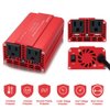 LVYUAN 500W Power Inverter DC 12V to 110V AC Car Inverter Converter with 3.1A Dual USB Car Adapter Red
