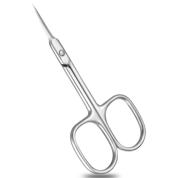 WOXVM Cuticle Scissors, Extra Fine Curved Blade Nail Scissors, Multi-purpose Manicure Scissors for Women Men, Stainless Pointed Beauty Small Scissors for Nail, Eyebrow, Eyelash, Nose Hair, Dry Skin