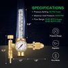 VIVOSUN Argon/CO2 Regulator, Mig Tig Flow Meter Gas Regulator, Emitter System with 50 PSI Fixed, Max. 4000PSI, CGA580 Inlet Pressure, Precise Brass Gas Regulator Gauge Welding Weld