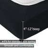 Box Spring Cover Queen Size - Jersey Knit & Stretchy Wrap Around 4 Sides Bed Skirt for Hotel & Home - Queen/ Queen XL, Black