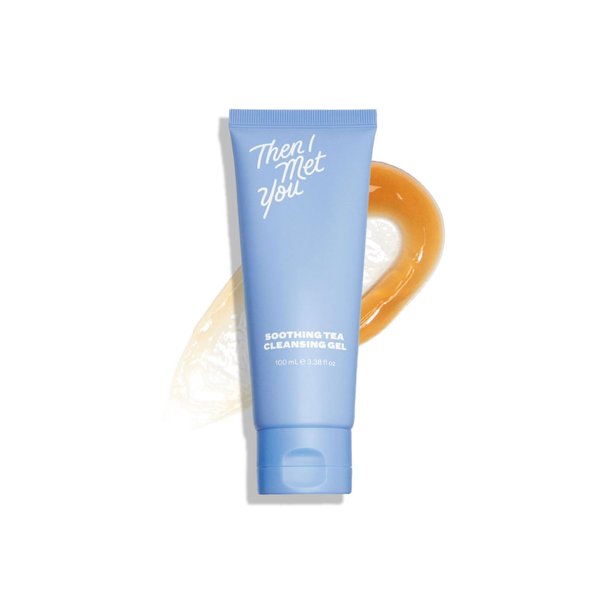 Then I Met You Soothing Tea Cleansing Gel, Hydrating Water-Based Face Cleanser with Fermented Rice Water & Green Tea, Vegan & Clean Skincare, 3.38 oz