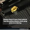 RONIN FACTORY Ford F150 Oil Drain Plug 2015+ F150 Raptor Mustang (Ford Bronco V6) Replacement Yellow Plastic Engine Oil Drain Plug BC3Z-6730-A / FT4Z-6730-A / KX6Z-6730-B (See Fitment Guide Below)