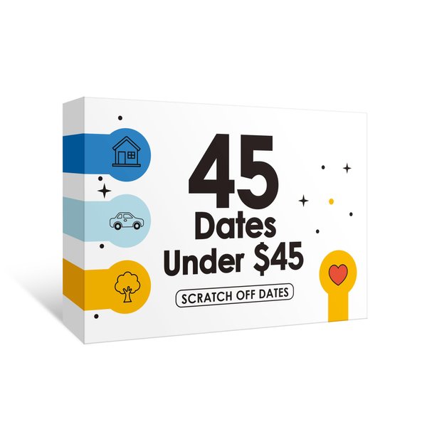 Eluvate 45 Scratch Off Date Night Ideas - Fun and Romantic Couple Gifts for Him, Her, Husband or Wife - Special Girlfriend or Boyfriend Gifts for Anniversaries, Birthdays and More