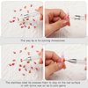 Tatuo 4 Pcs Dual-ended Rhinestone Picker Tool Handle Rhinestones Applicator with 20 Replacement Wax Tips Wax Pencils Painting Dotting Pens with 2 Tweezers for DIY Nail Art Crafts Gems (White, Black)