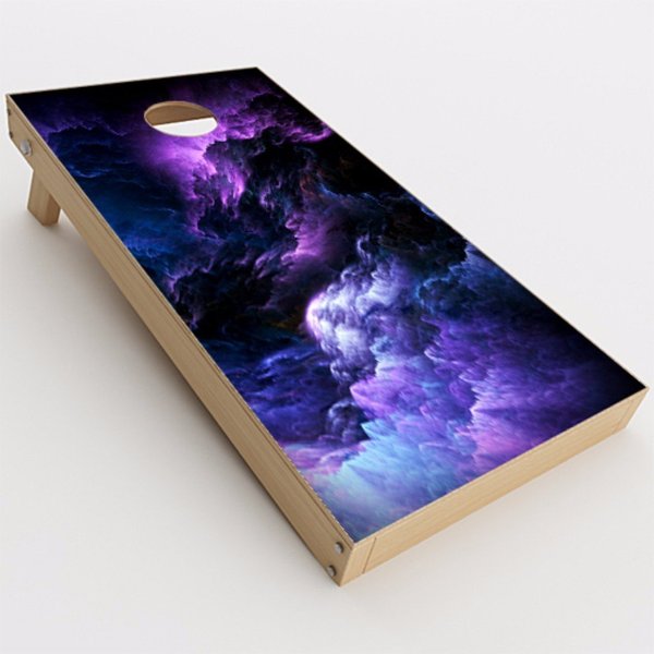 itsaskin Skin Decal Vinyl Wrap for Cornhole Game Board Bag Toss (2xpcs.) / Purple Storm Clouds