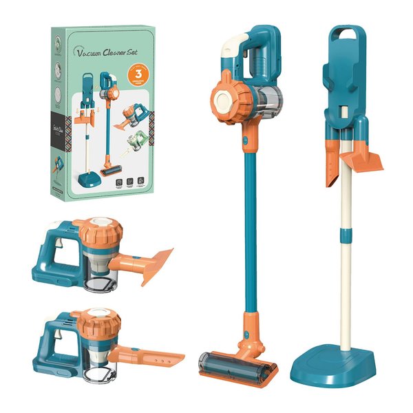 YoCool Kids Vacuum That Really Works Aged 3+ Cordless Baby Vacuum Cleaner Toddler Cleaning Set Suction Toys for Baby Girl Boy (Blue and Yellow)