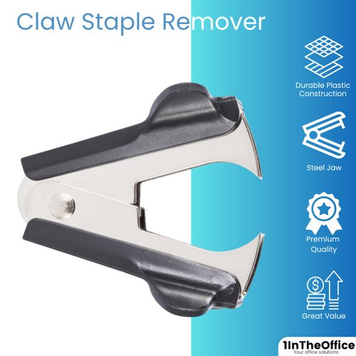 1InTheOffice Claw Staple Remover, 3 Pack "