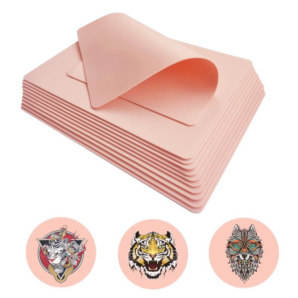 Blank Tattoo Practice Skin, PIXESTT 10 Sheets Fake Skin Practice Double Sides Fake Skin for Fake Skin Supplies, Fake Skin Kit, for Beginners and Experienced Artists.