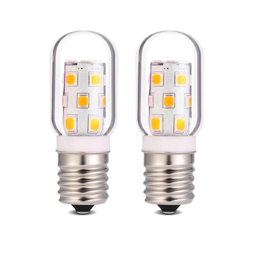 Neanete LED Microwave Light Bulb Over Stove Appliance Replacement 40W Incandescent for Refrigerator, Range Hood E17 Intermediate Base 3W 360lm dimmable Warmwhite 3000K Pack of 2
