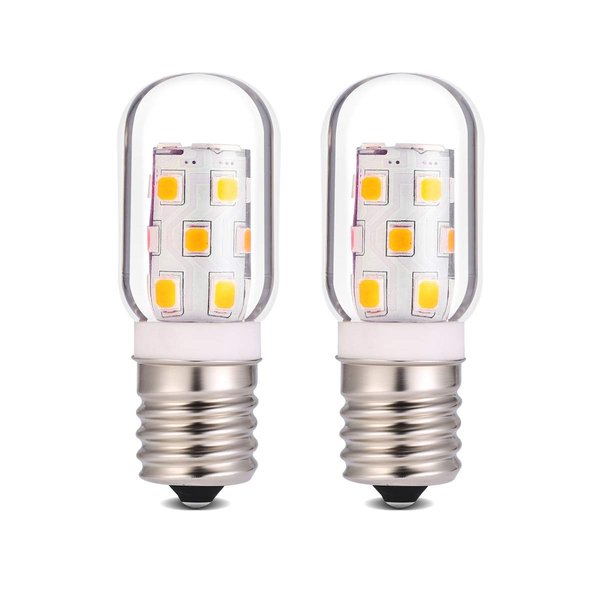Neanete LED Microwave Light Bulb Over Stove Appliance Replacement 40W Incandescent for Refrigerator, Range Hood E17 Intermediate Base 3W 360lm dimmable Warmwhite 3000K Pack of 2