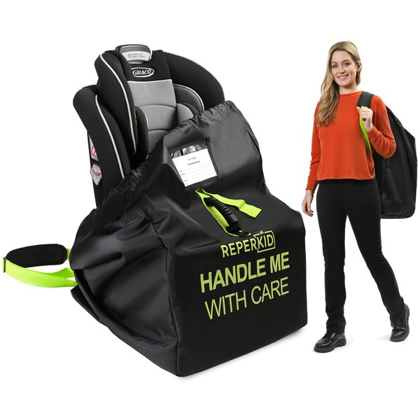 reperkid Premium Car Seat Travel Bag for Airplane - Durable, Universal Fit, Water-Resistant Gate Check Bag with Adjustable Carry Straps - for Safe and Hassle-Free Travel