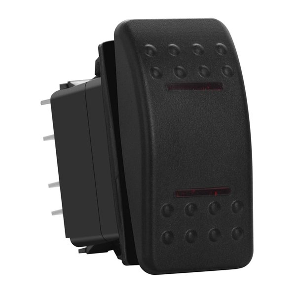 Bandc 7 Pins 2 LED Light On-Off-on Marine Boat Rocker Switch Dpdt Waterproof 12v 24v