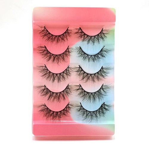 False Eyelashes Faux Mink Lashes Strip Wispy Soft Natural 3D 15mm Fake Eye Lashes (15mm D13)