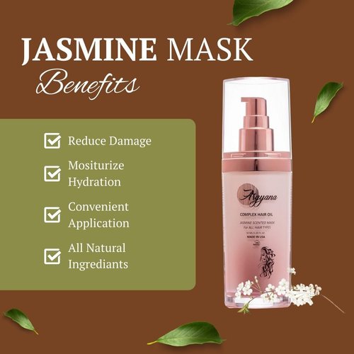 Argyana Hair Mask for hair growth | Deep Conditioning & treatment for Dry Hair | hair mask for Frizzy & Damaged Hair |Hair Repair Mask for Women | Anti frizz & Anti dandruff | Jasmine Scented (50 ml)