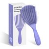 SHINLEA Detangler Brush for Curly Hair, Paddle Brush for Wet&Dry Hair, Easily Brushes Through Curl Hair and Reduces Breakage, Pain-Free Brush Hair, Curly Hair Brush for Women Men Kid (Purple)