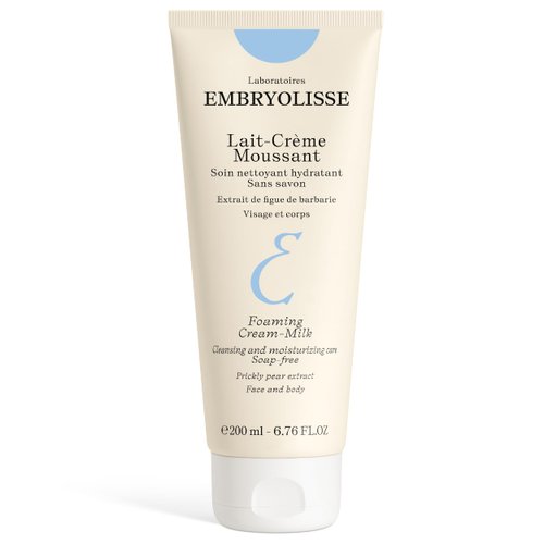 Embryolisse Foaming Cream Milk, 6.76 fl. oz. - Cleansing & Nourishing Care - Soap Free Lotion - Natural Day & Night Cleanser - Hydrating & Nourishing Care - Parabens Free Shower Gel