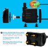PULACO 10Watt 160GPH Submersible Fountain Pump with Automatic Color Changing LED Light and flow regulator for Water Feature, Outdoor Pond, Aquarium fish tanks