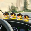 wonuu Car Rubber Duck Ornament Cool Car Accessories Duck Car Dashboard Decoration Special Prop Cowboy Hat Necklace, AK47