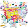 SpringFlower Unicorn Gift Toys for 3 4 5 6 7 8 Years Old Girls - Unicorn Arts and Crafts Painting kit Including 8 Cute Looking Unicorn Figures, DIY Creative Toy Gift for Kids