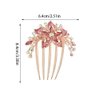 KuuGuu 6 PCS Flower Floral Hair Combs Bridal Wedding Hair Crystal Rhinestones Women Hair Side Combs Hair Accessories for Women