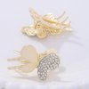 Campsis 2Pcs Butterfly Hair Clips Gold Crystal Small Claw Clips Sparkle Rhinestone Cute Hair Claw Clip Birthday Photograph Butterflies Decorative Hair Accessories for Women