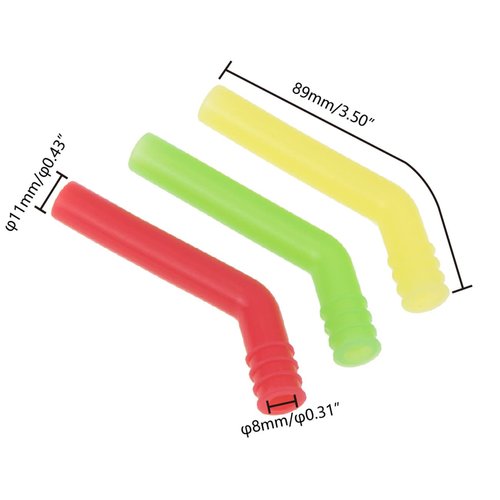 RC Exhaust Extension Tube Silicone Pipe & Silicone Gasket for 1/8 1/10 Nitro HSP HPI Axial Himoto Redcat RC Nitro Power Car Truck 6 Pcs/Set (Mixed-Colors)