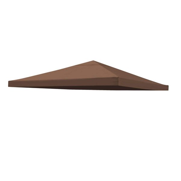 BenefitUSA Brown Single Tier Replacement 10'X10'Gazebo Canopy top Patio Pavilion Cover Sunshade plyester