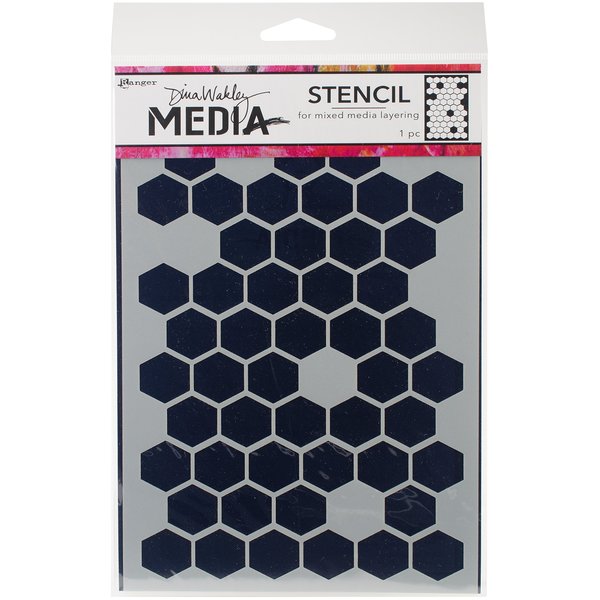 Ranger MDS58250 Dina Wakley Media Stencils 9"X6"-Honeycomb, Honey Comb