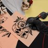 30 Pcs Tattoo Skin Practice Kit, Include 10 Pcs Tattoo Practice Skins & 20 Pcs Tattoo Transfer Paper, for Beginners Fake Skin Tattooing (7.5 * 5.8/11.6 * 8.2 IN)