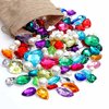 DEODARI 115pcs Pirate Gems Fake Treasure Jewels with Pearls in Sack bag Kids Pirate party Favors
