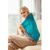 Ambershine 17''x33'' XXXL King Size Heating Pad with Fast-Heating Technology&10 Temperature Settings, Flannel Electric Heating Pad/Pain Relief for Back/Neck/Shoulders/Abdomen/Legs (Bright Blue)