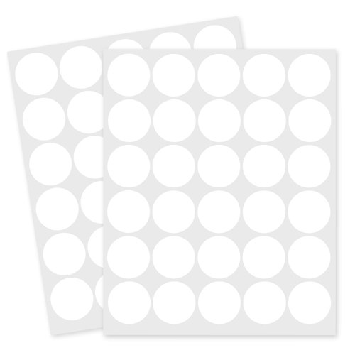 Yeachlaing 1 Inch Removable Color Code Dot Sticker Round Labels,Garage Sale Stickers Price Tags Label Blank Yard Sale Circle Dot Stickers Removable Writable Not Blurry (1050 Pack,White)