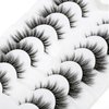 SY SHUYING False Eyelashes 15mm Faux Mink Lashes with Superfine Band Natural Look Fluffy Cat Eye Strip Lashes Soft Wispy Luxury Volume Fake Eyelash 7 Pairs Pack