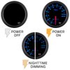 GlowShift Tinted 7 Color 10,000 RPM Tachometer Gauge - for 1-10 Cylinder Gas Powered Engines - Black Dial - Smoked Lens - 2-1/16" 52mm