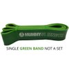 MummyStrength Resistance Bands for Men and Women. The Best Stretch Band for Pull Up Exercise and Powerlifting. Works with Any Pull Up Bar or Station. Single Band. Workout Guide Included (Green)
