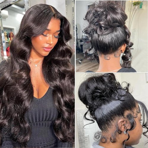 360 Lace Front Wigs Human Hair Pre Plucked Wave Lace Front Wigs Human Hair 360 Lace Frontal Wigs for Black Women (12inch)