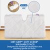 MXZONE Replacement Microfiber Steam Mop pad Cleaning Pads for Shark Steam Pocket Mop S3500 Series S3550 S3501 S3601 S3601D S3901 S3801 S3801CO(White) (S3501-White)