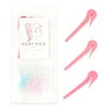 THE PONY PICK Elastic Rubber Bands Cutter for Hair - Elastic Hair Band Remover - Pain Free - Easy Removal - 3 Pack of Pink Pony Picks & 50 Colored Hair Elastics