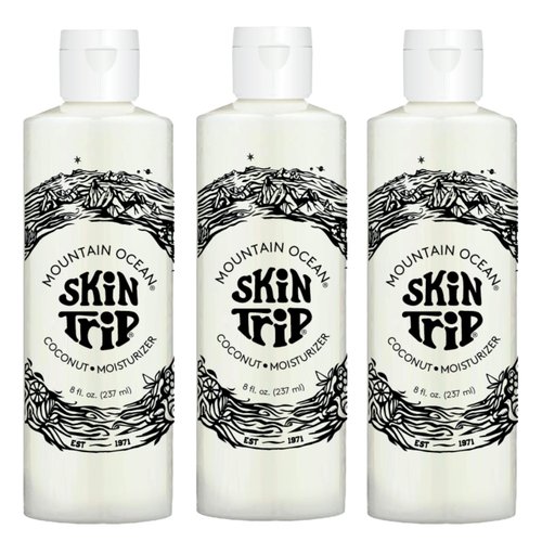 Mountain Ocean Skin Trip Coconut Lotion | 8oz - Pack of 3 | For All Skin Types | Coconut Oil, Aloe Vera, & Lanolin