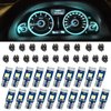 gunhunt 20 PCS Car T5 Instrument Light, 3030-3SMD High-brightness Bulb with Twist Lock Socket, Car Interior Dashboard Cluster Shift Indicator Light Set, Universal for Car Most Lighting (Ice Blue)