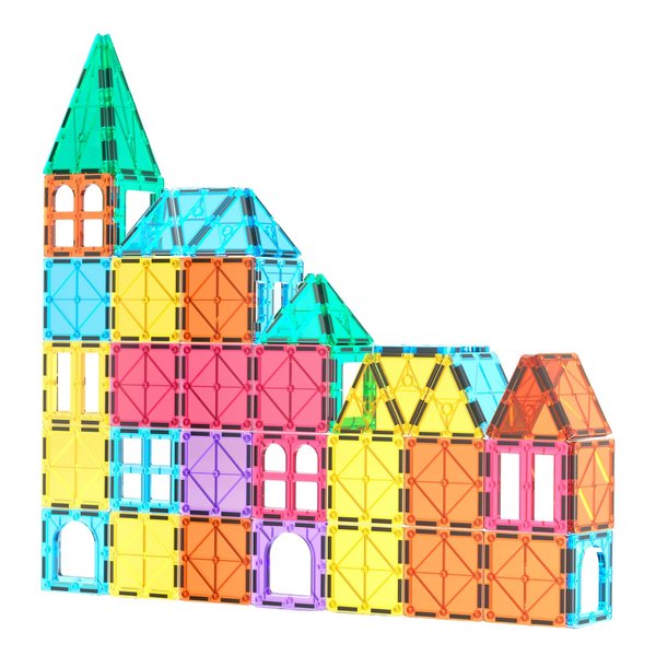 Bmag Magnetic Tiles Toys for Kids, Starter Set 3D Magnet Building Blocks Construction Playboards, STEM Learning Educational Toddlers Toy Gift for 3+ Year Old Boys and Girls