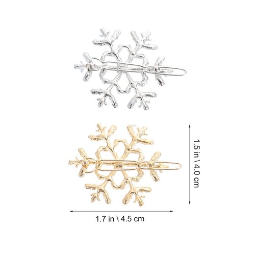 Beaupretty 8Pcs Snowflake Hair Clips Christmas Holiday Hair Barrettes Hairpins Hair Accessories Christmas Gifts for Women Girls