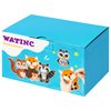 WATINC Set of 5 Woodland Wool Needle Felting Kit, Fox Owl Hedgehog Squirrel Raccoon Animal Doll Wool Felt Needle Felting Tools Foam Pad, DIY Needle Felting Craft Party Supplies for Beginners