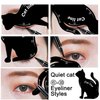 IDDFEVE 4 Pcs Eyeliner Stencils for Cat Eye Winged and Smokey Eyeshadow Applicators Shaper Tool Guide (10 Different Effects)